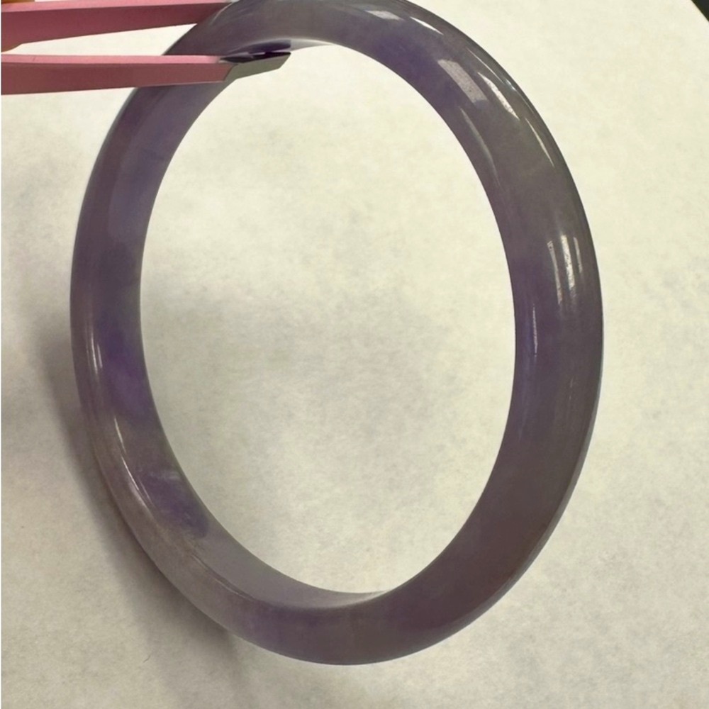 Smokey purple Nephrite Chinese jade bangle.